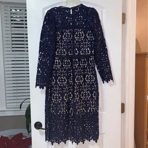 Zara Lace Navy/dude Dress